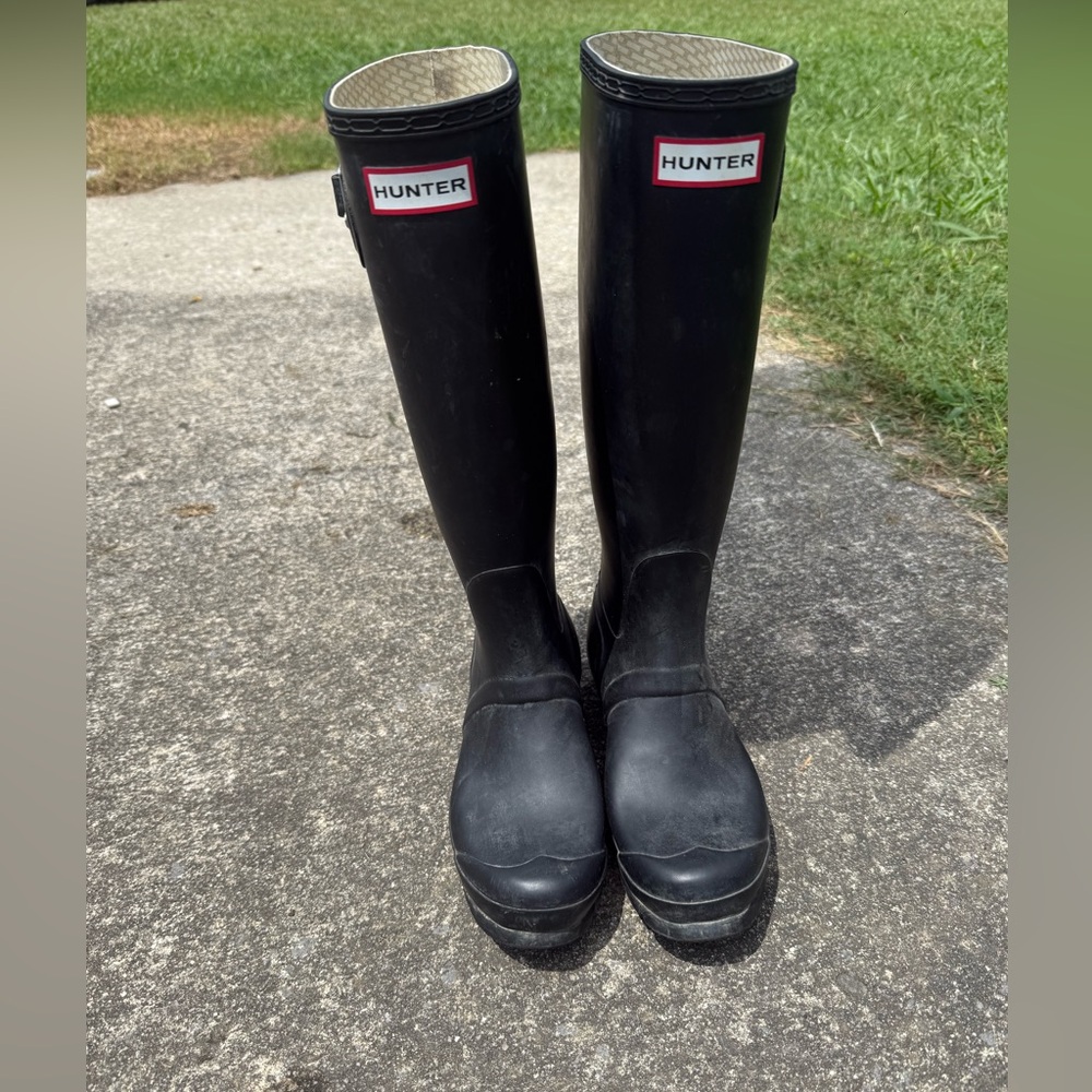 Hunter Classic Black Waterproof Boots size 8